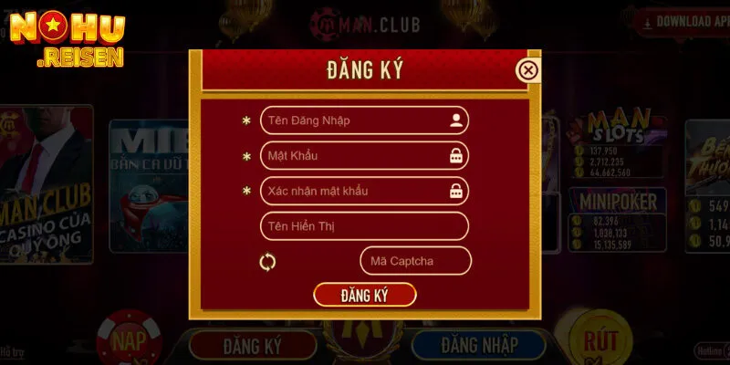 ManClub - Cổng Game Dành Cho Dân Chơi Chuyên Nghiệp 6 Đăng ký tài khoản ManClub