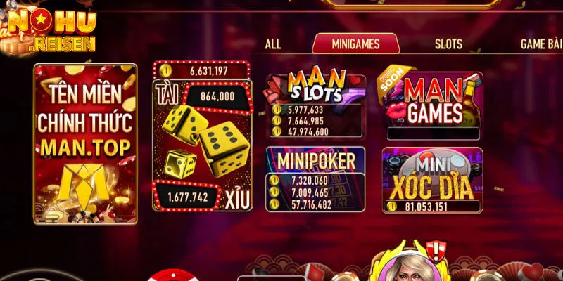 ManClub - Cổng Game Dành Cho Dân Chơi Chuyên Nghiệp 3 Mini Game kịch tính